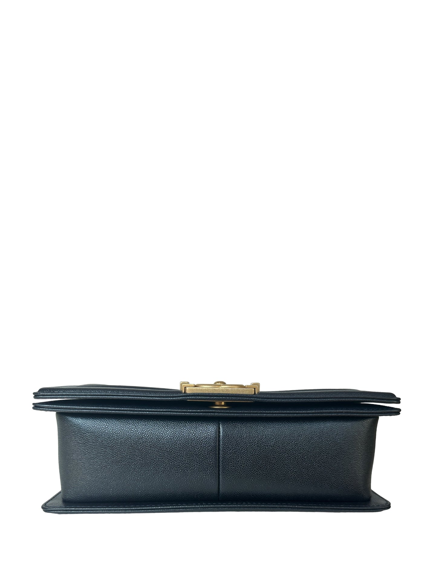 Chanel Metallic Navy Caviar Quilted Medium Handbag - Rovelle Bags