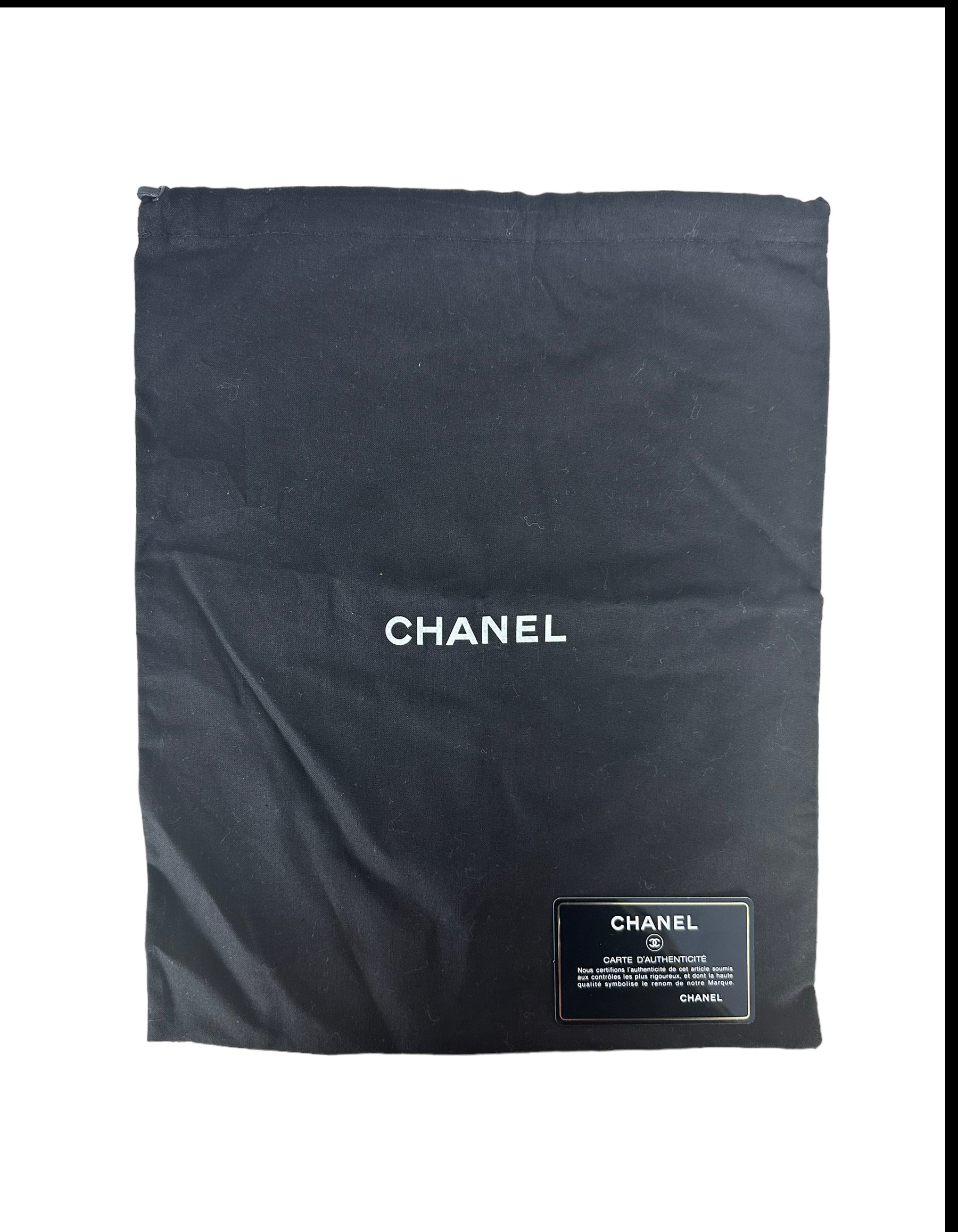 Chanel Navy/Gold Glitter Large Deauville Pouch Handbag - Rovelle Bags