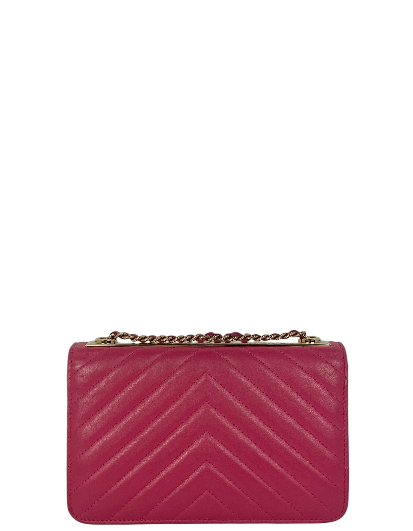 Chanel Pink Chevron Trendy CC WOC Crossbody Bag - Rovelle Bags