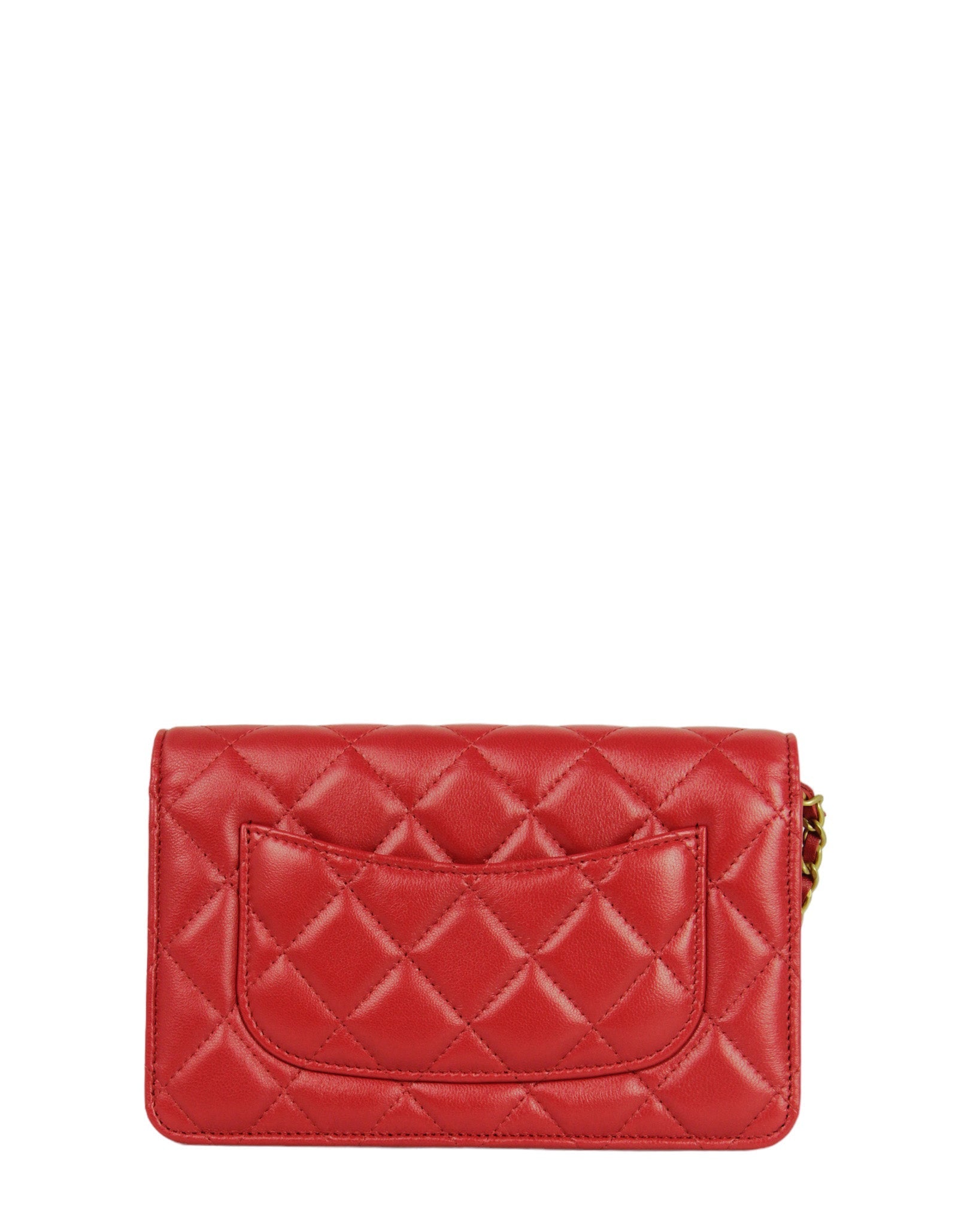 Chanel NEW Red Lambskin CC Heart Crossbody Bag - Rovelle Bags