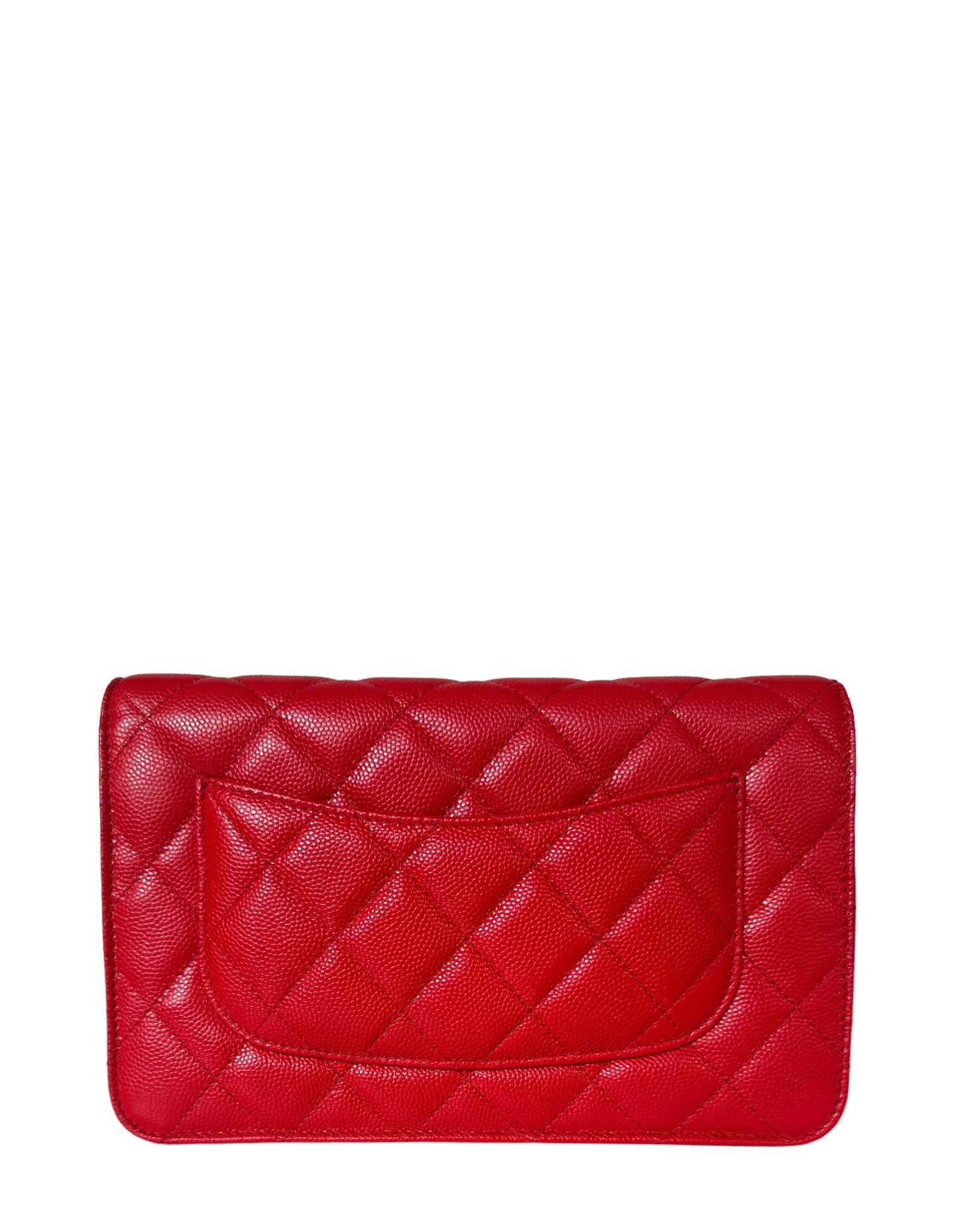 Chanel 2022 NEW Red Quilted Caviar Crossbody Bag - Rovelle Bags