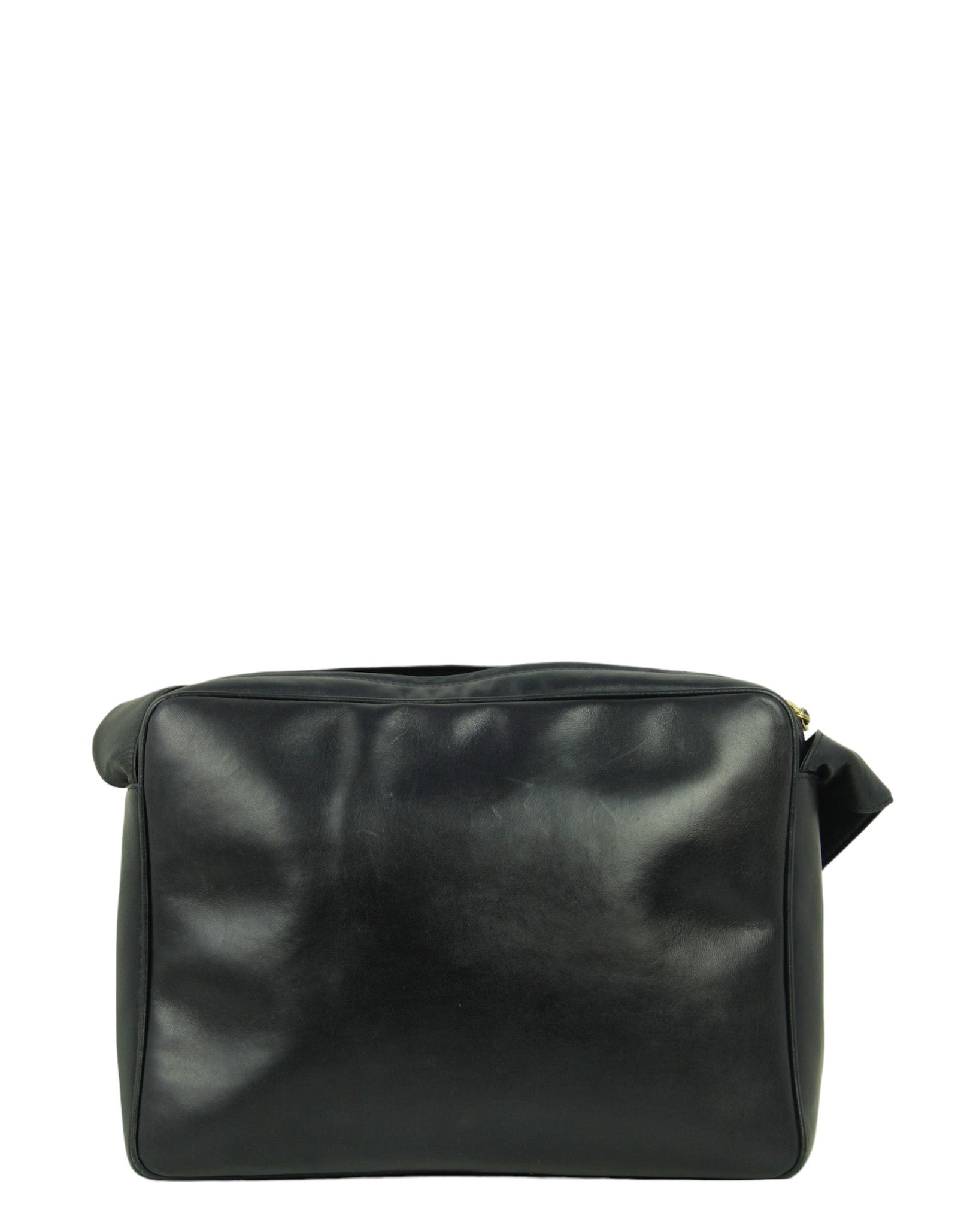 Chanel Navy Leather CC Embossed Handbag - Rovelle Bags