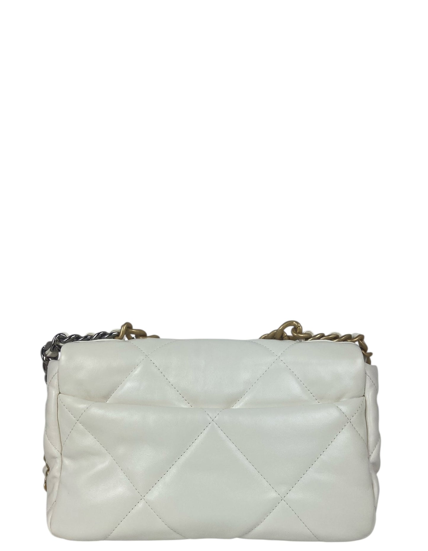 Chanel NWT White Lambskin Quilted Medium Handbag - Rovelle Bags