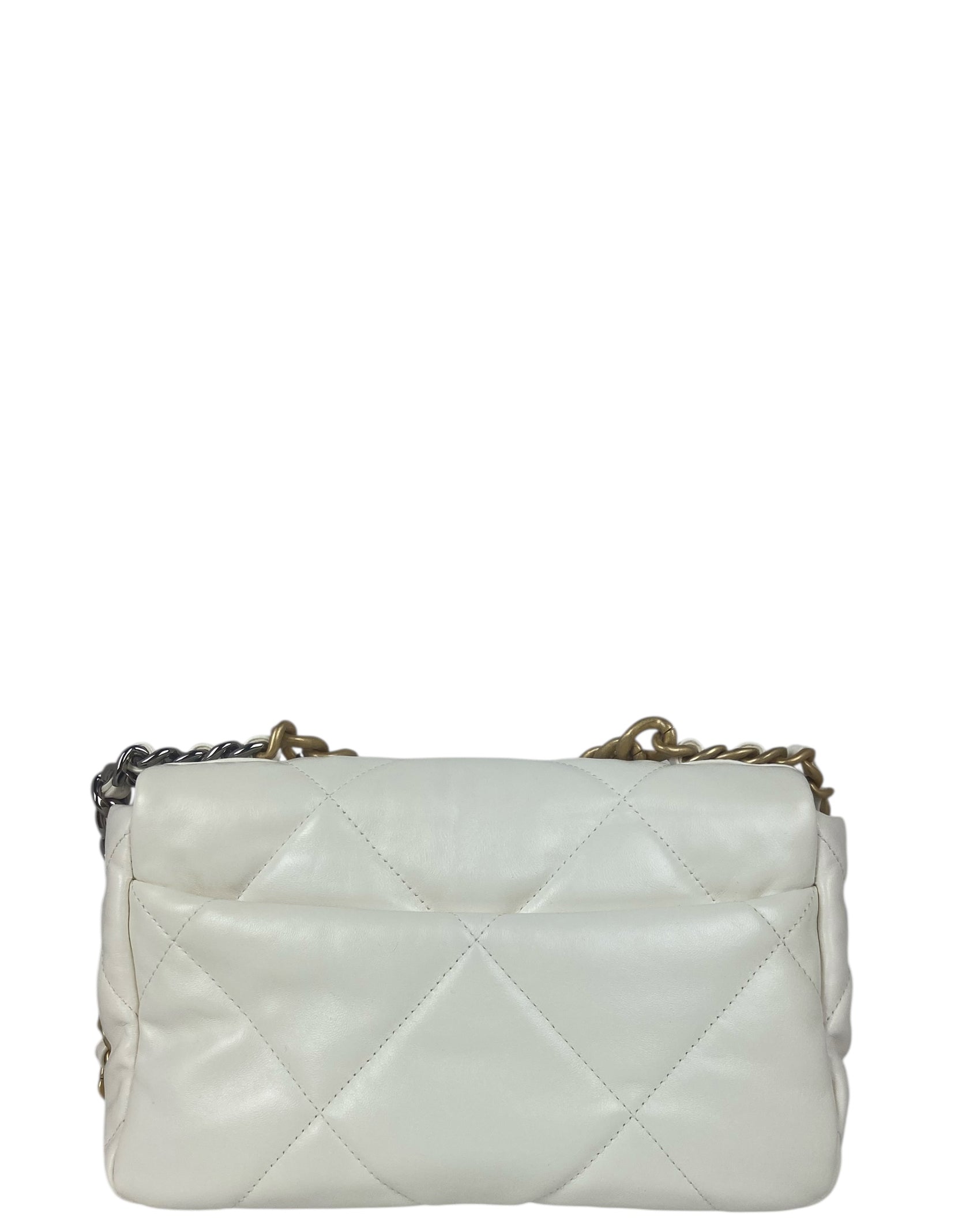 Chanel NWT White Lambskin Quilted Medium Handbag - Rovelle Bags