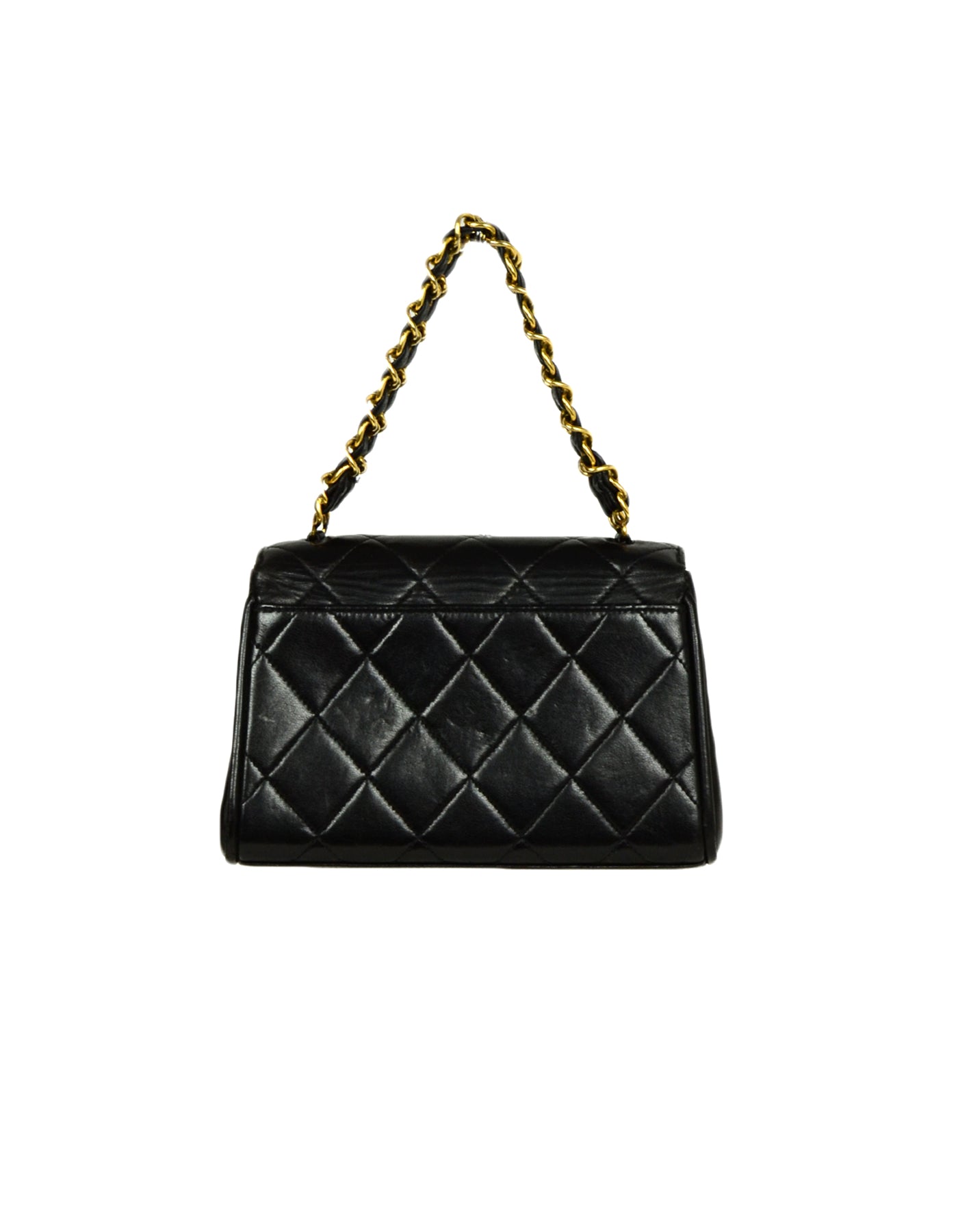 Chanel 1990s Black Quilted Mini Flap Flap Bag - Rovelle Bags