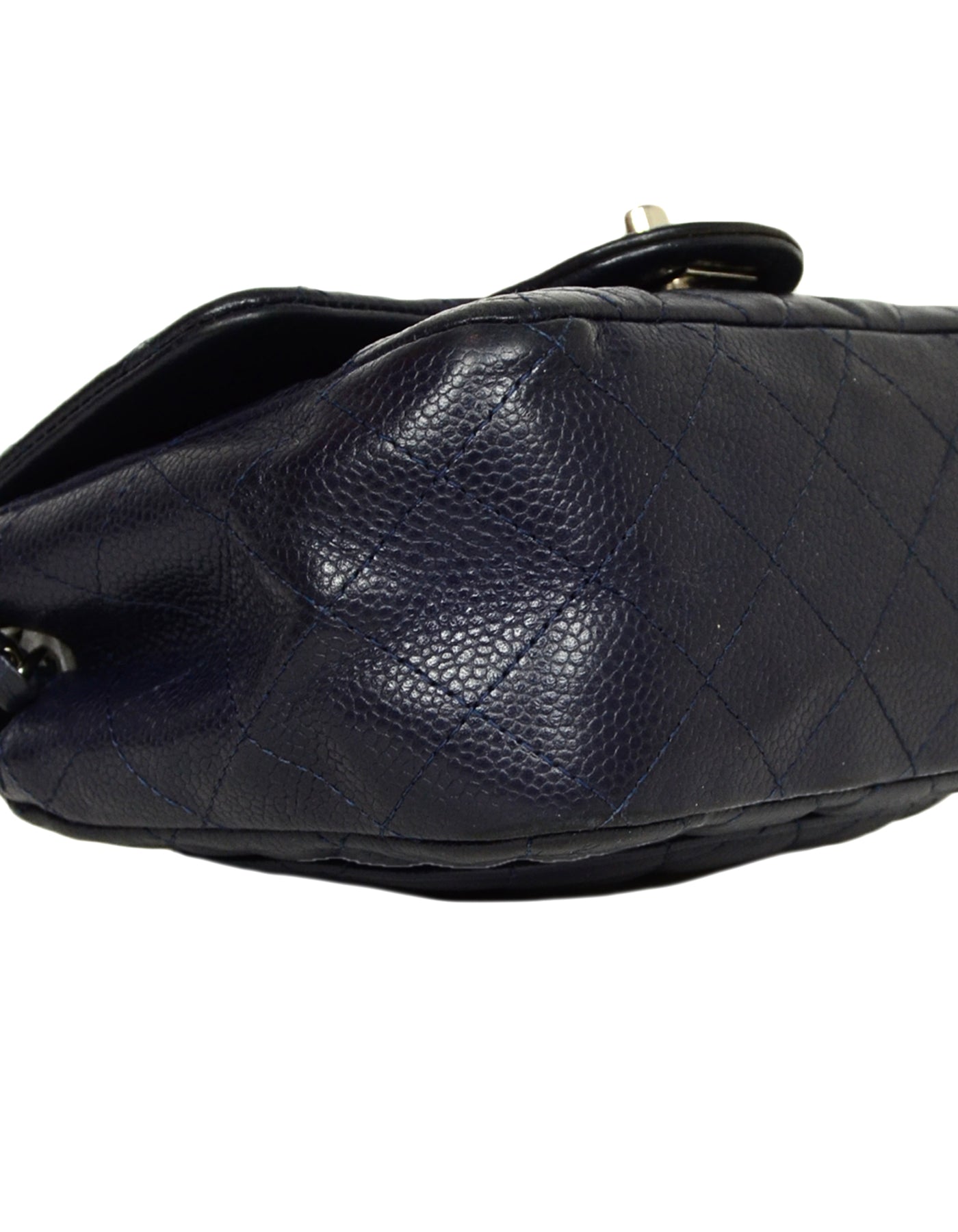 Chanel Navy Caviar Leather Mini Classic Handbag - Rovelle Bags