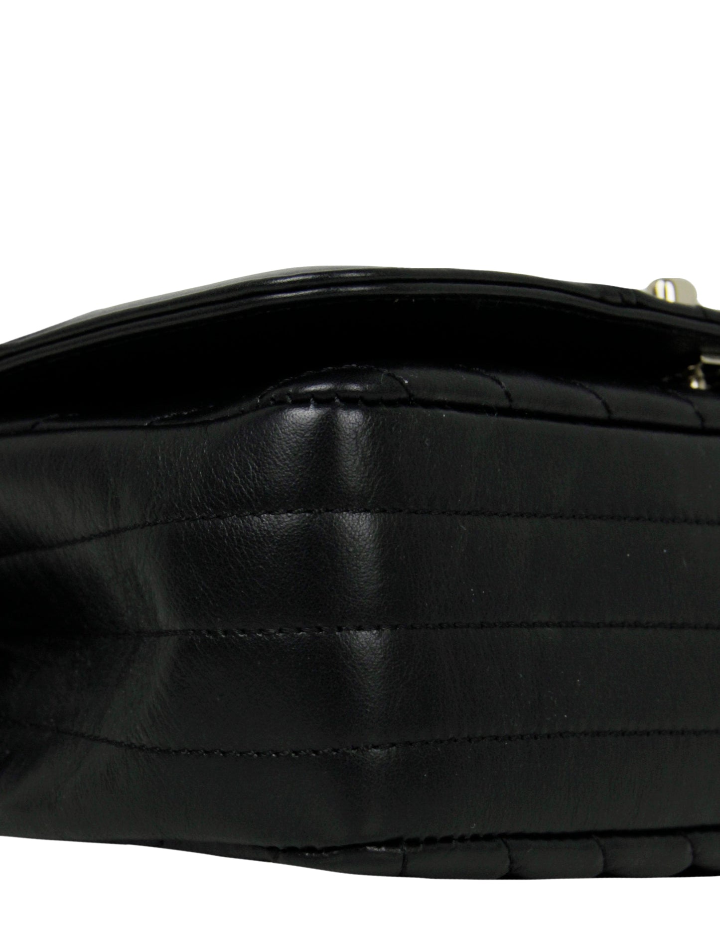Chanel Black Lambskin Chevron Mini Statement Flap Bag - Rovelle Bags