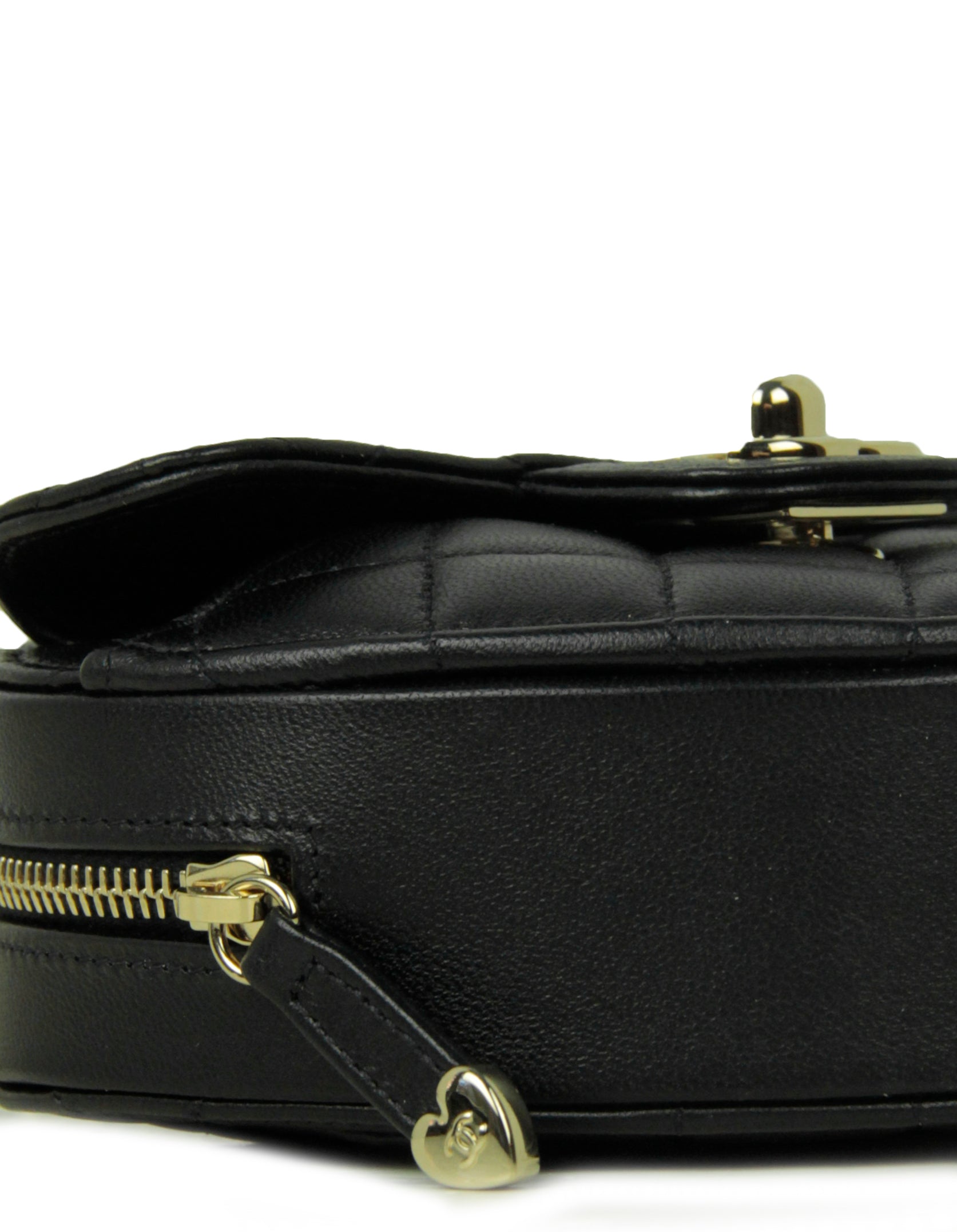 Chanel Black Lambskin Quilted CC In Clutch Bag - Rovelle Bags