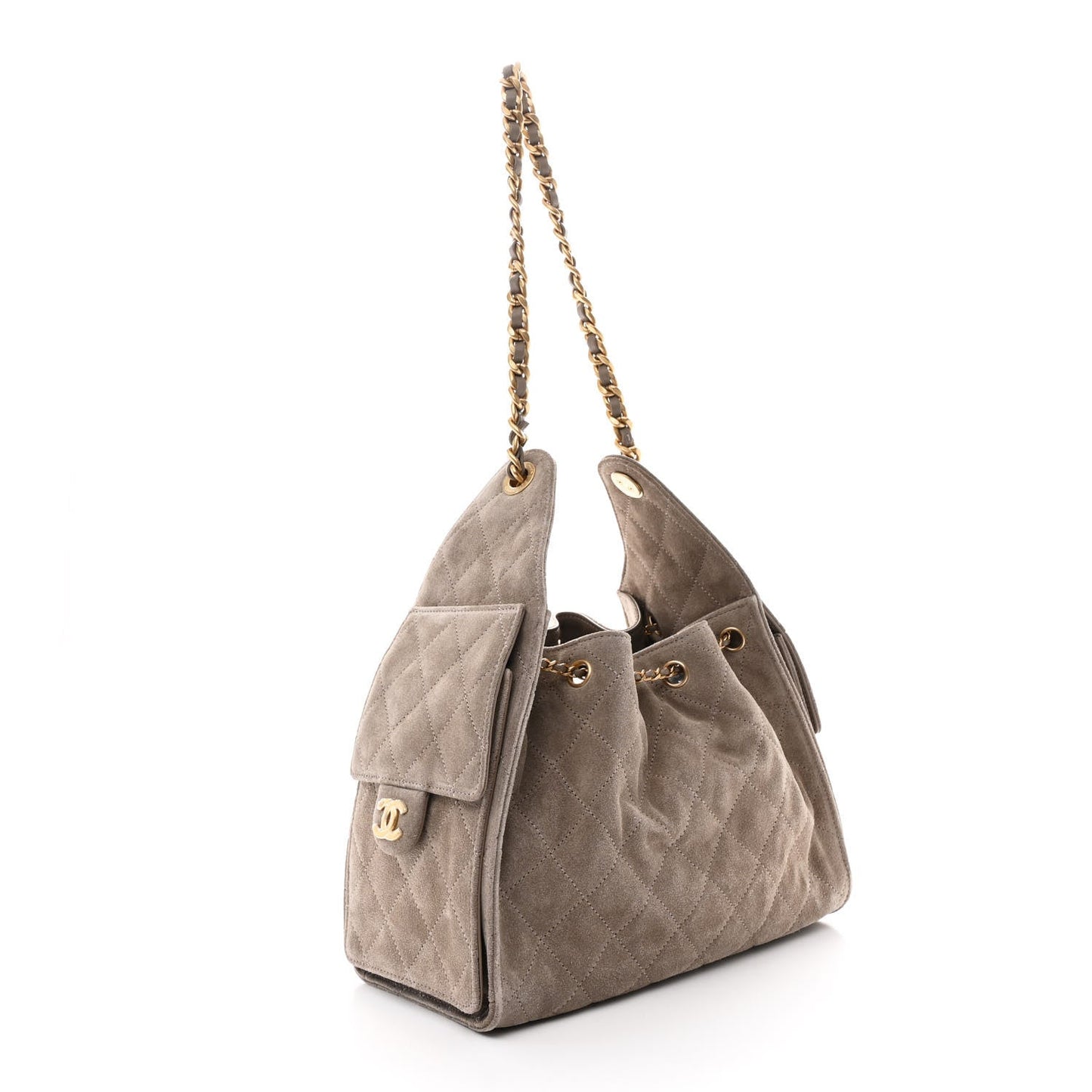 Chanel Suede Quilted Small Chanel 25 Handbag - Rovelle Bags