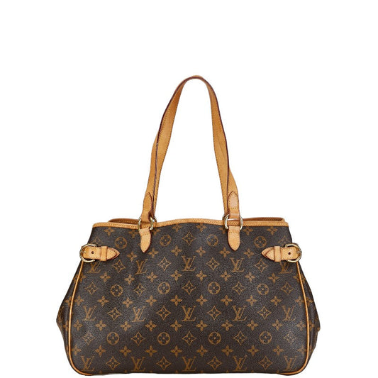 Louis Vuitton Monogram Battalion Horizontal Tote Handbag M51154 Brown PVC Leather Louis Vuitton