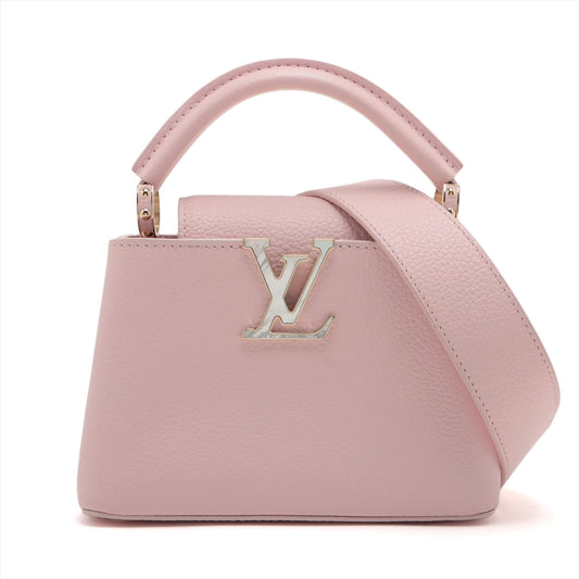 LOUIS VUITTON Capucines Mini in Taurillion Pink M56983