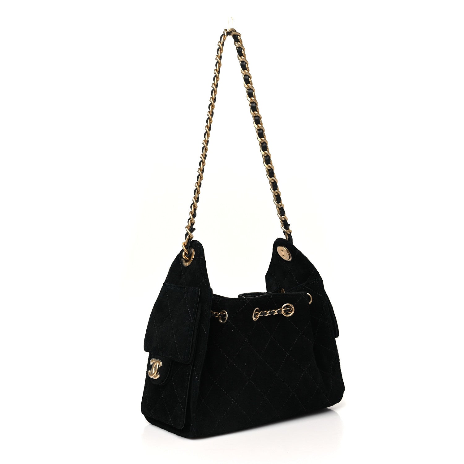 Chanel Suede Quilted Mini Chanel 25 Handbag - Rovelle Bags