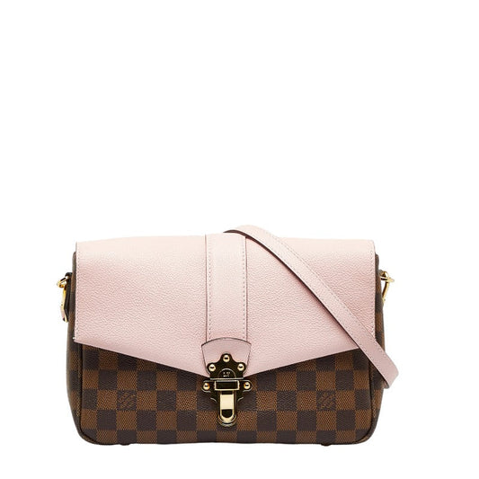 Louis Vuitton Damier Clapton Shoulder Bag N44244 Magnolia Pink Brown PVC Leather Louis Vuitton