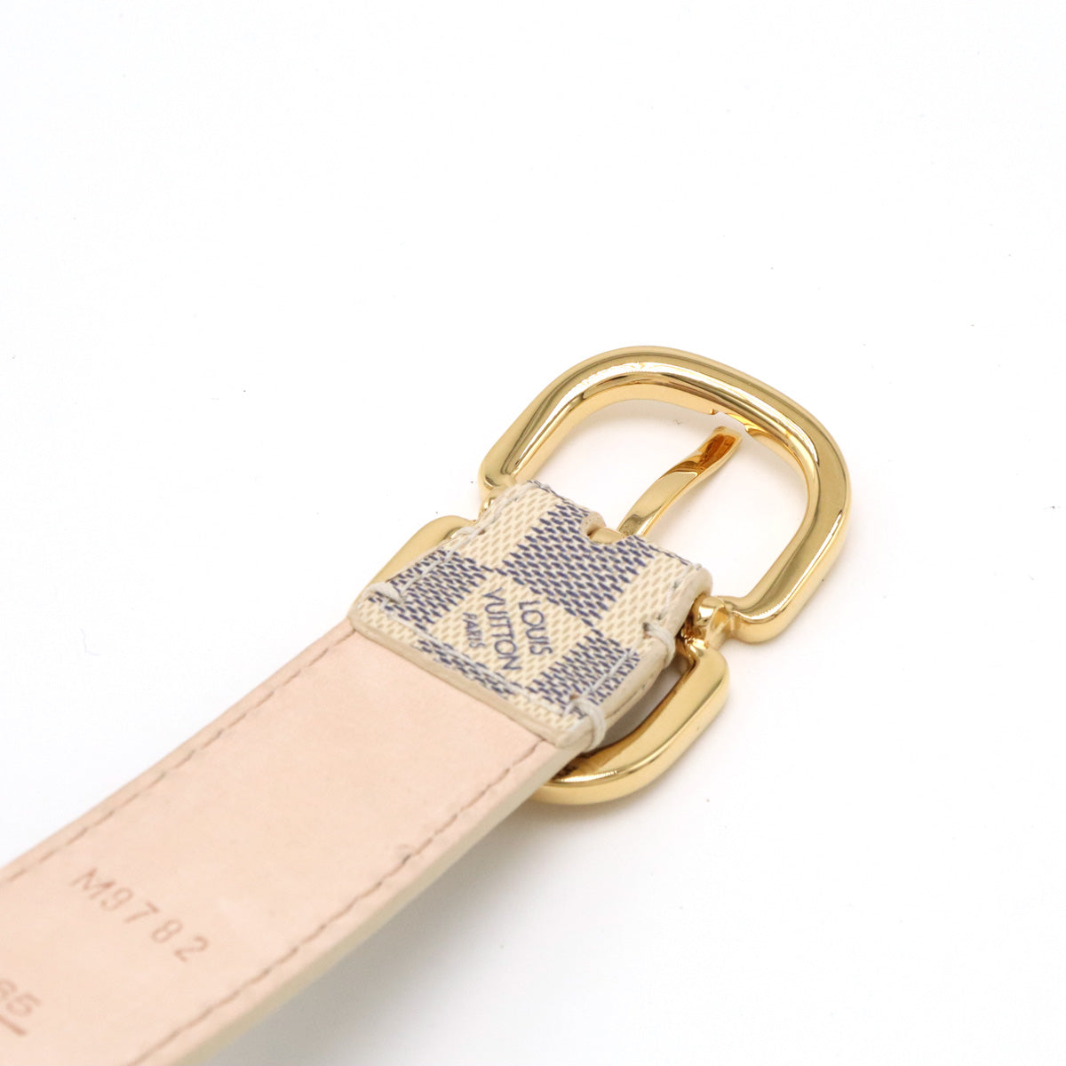 Louis Vuitton Louis Vuitton Damierazole Belt Mini 25MM #85 Gold M9782V