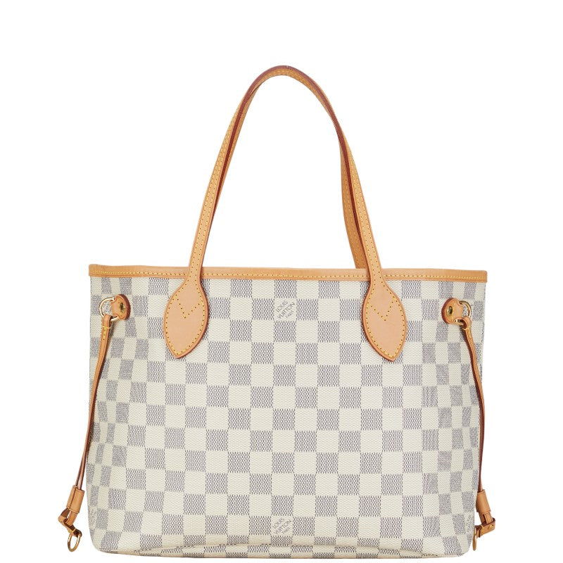 Louis Vuitton Damier Azur ark PM Tote Bag N51110 White PVC Leather Louis Vuitton