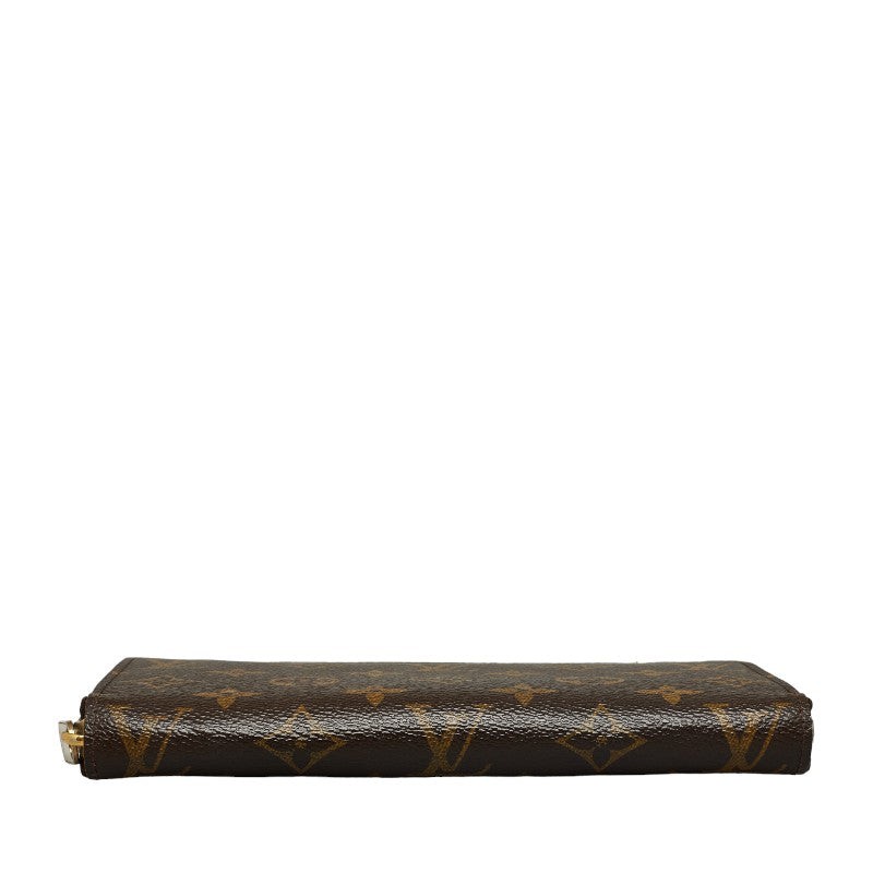 Louis Vuitton Monogram Wallet Round Long Wallet M60017 Brown PVC Leather Louis Vuitton