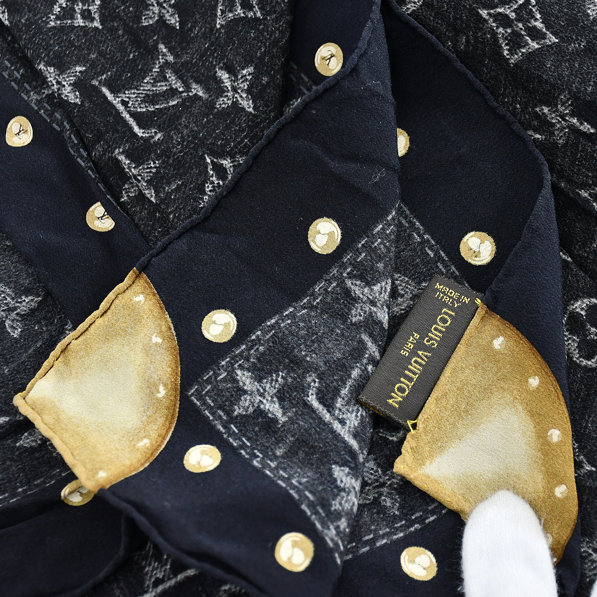 Louis Vuitton Monogram Denim Silk Shawl