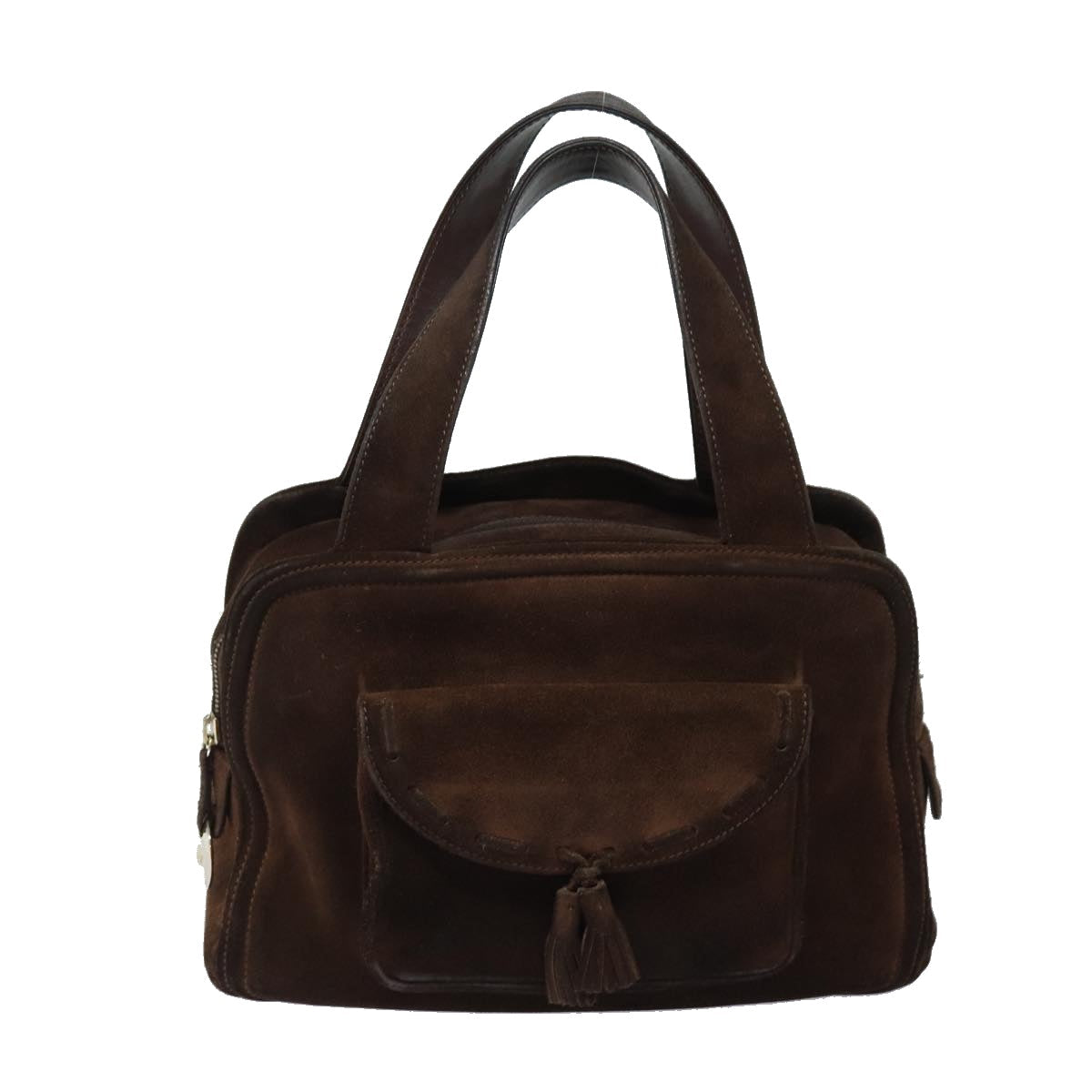 Luxury CELINE Hand Bag Suede Brown 80059