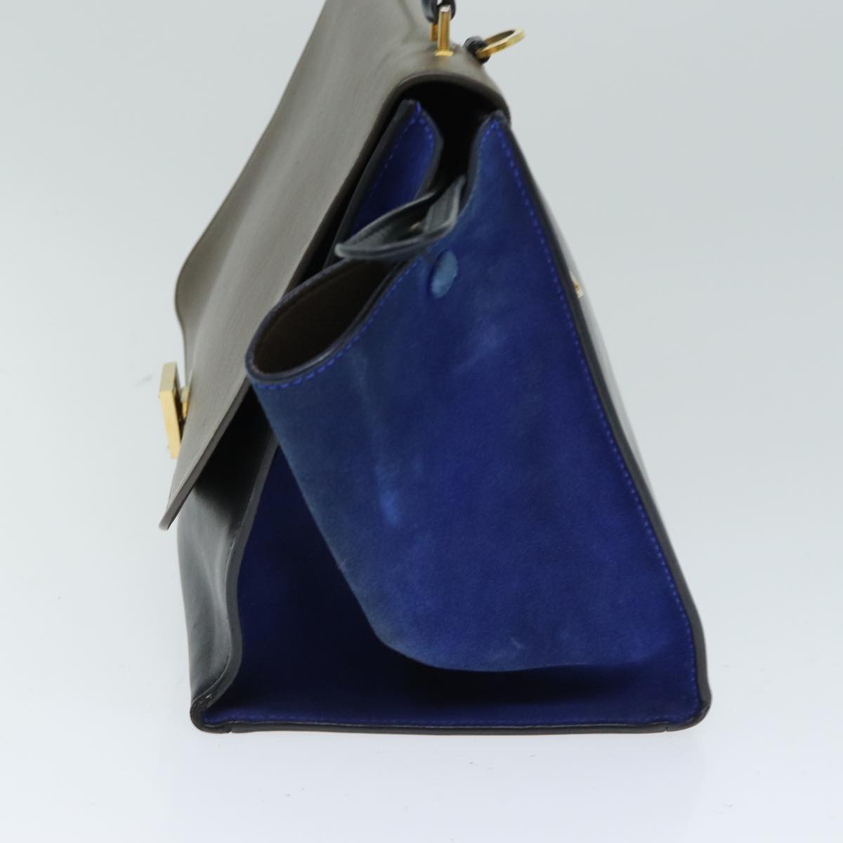 Luxury CELINE Hand Bag Leather Suede Brown Black blue 80877