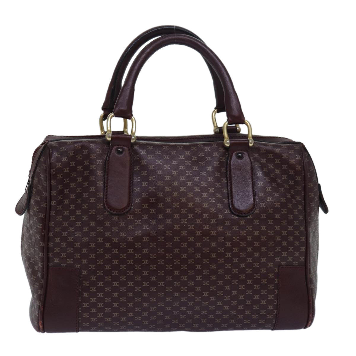 Luxury CELINE Macadam Canvas Hand Bag Red 80955