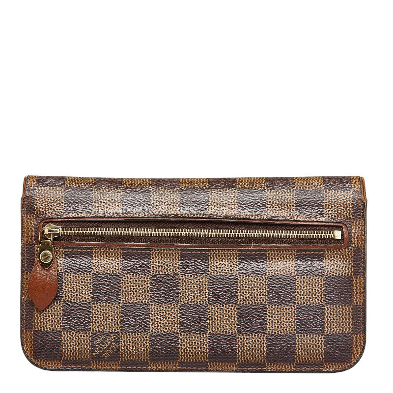 Louis Vuitton Damier Portefolio Ascot Long Wallet N63171 Eve Brown PVC Louis Vuitton