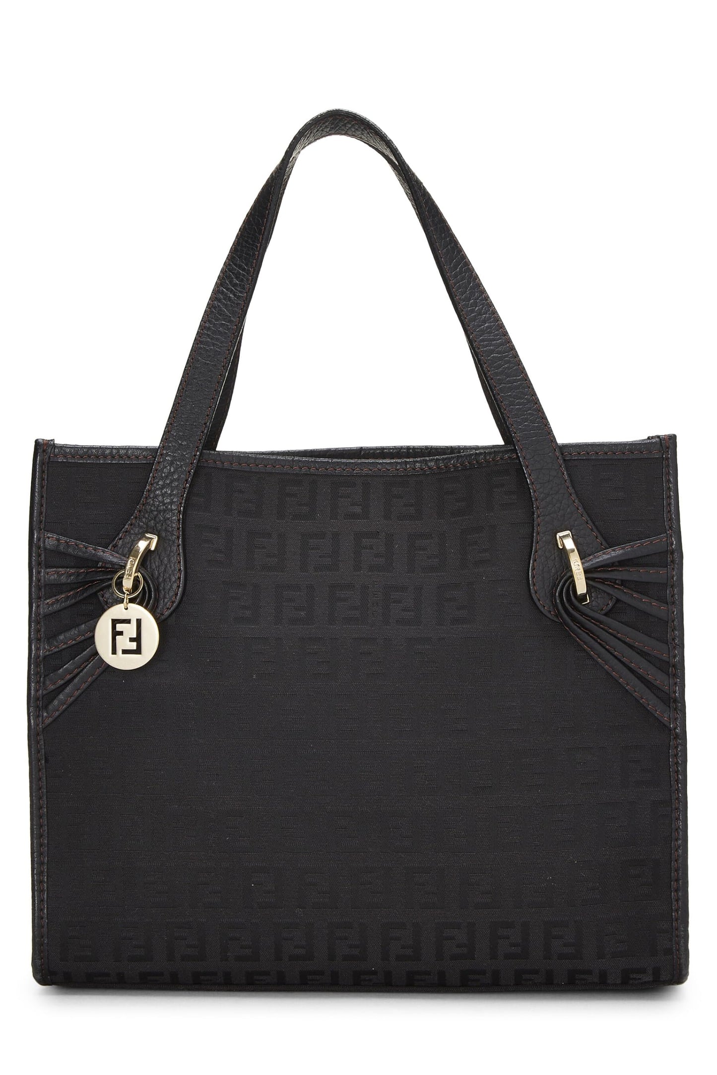 Fendi, Black Zucchino Canvas Tote Small, Black