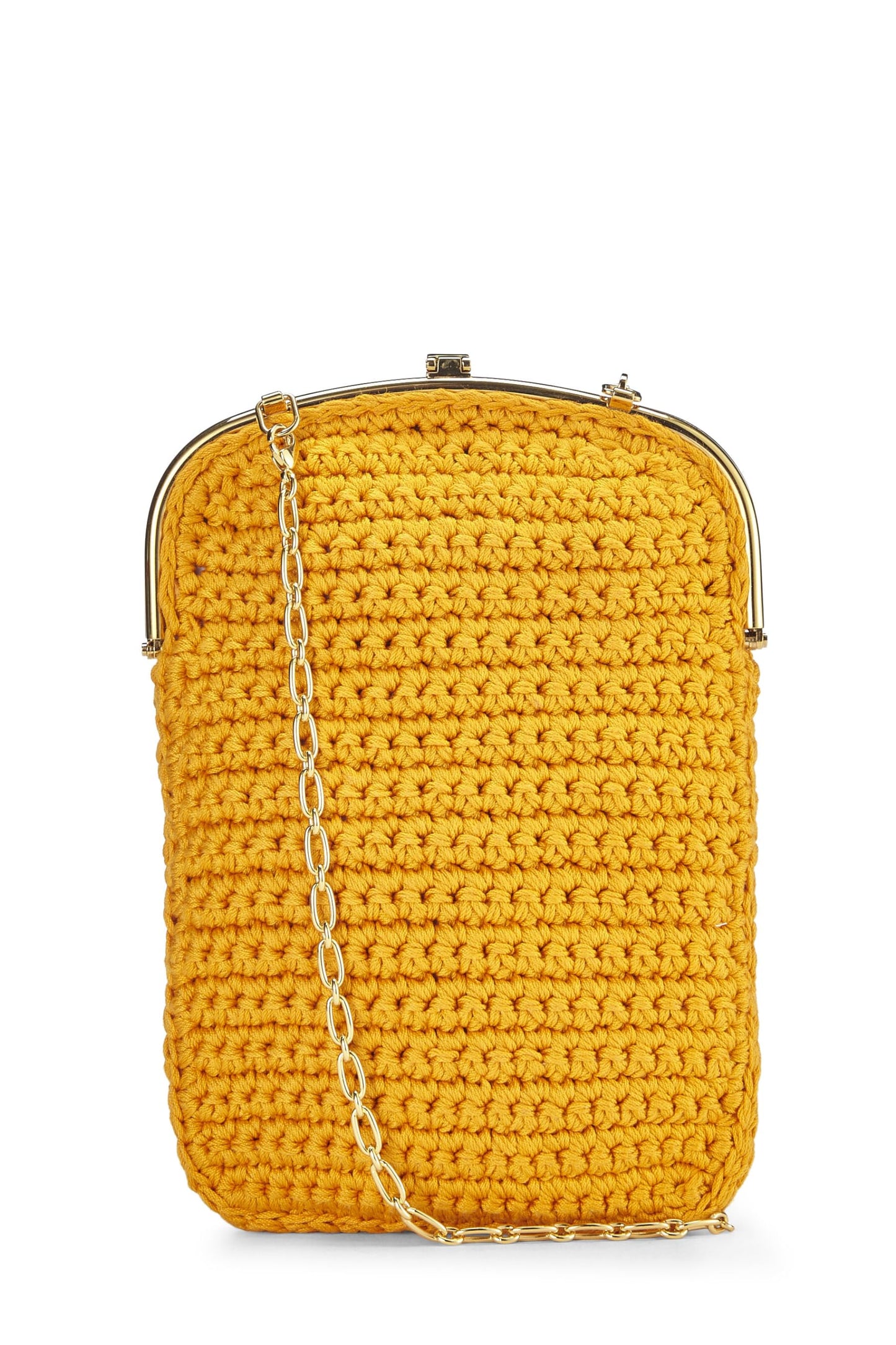 Fendi, Orange Woven Phone Bag, Orange