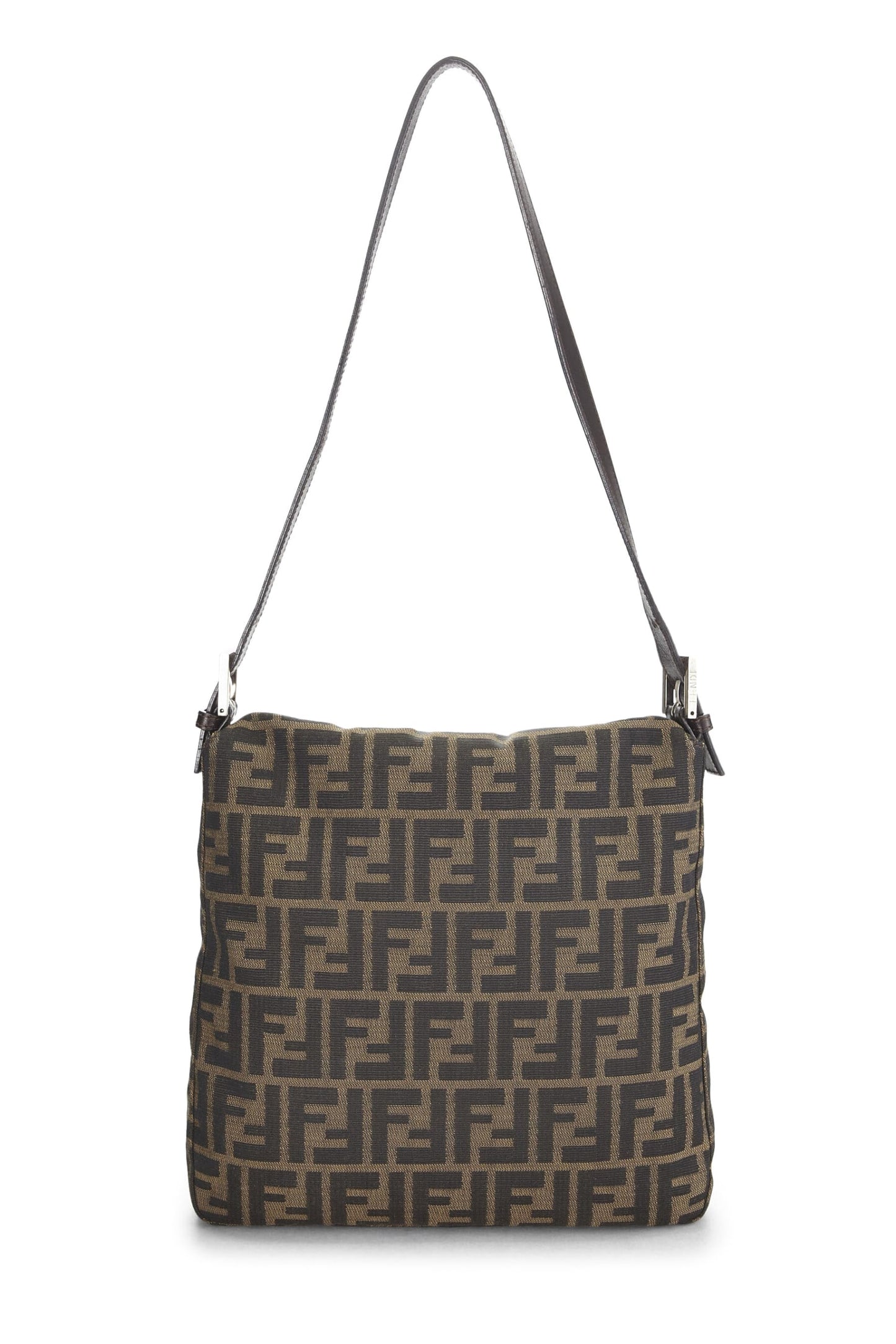 Fendi, Brown Zucca Canvas Shoulder Bag, Brown