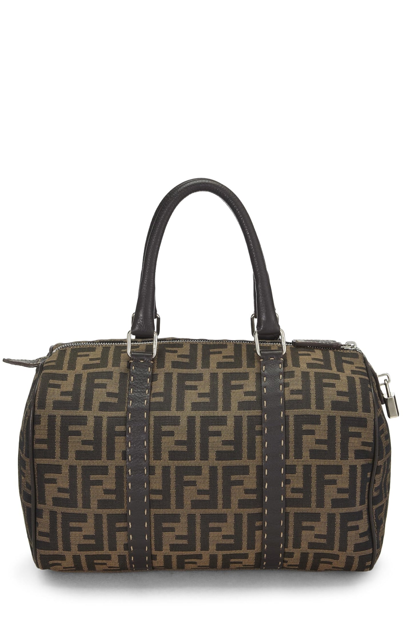 Fendi, Zucca Canvas Selleria Handbag Medium, Brown