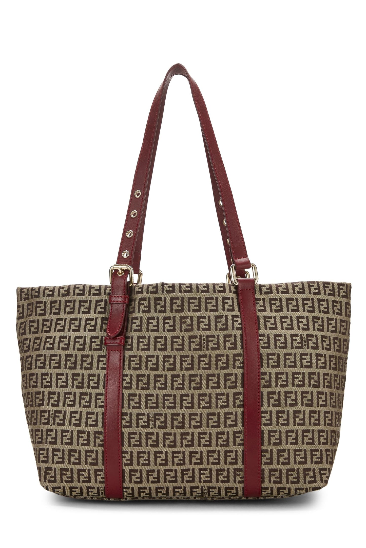 Fendi, Red Zucchino Canvas Superstar Tote, Red