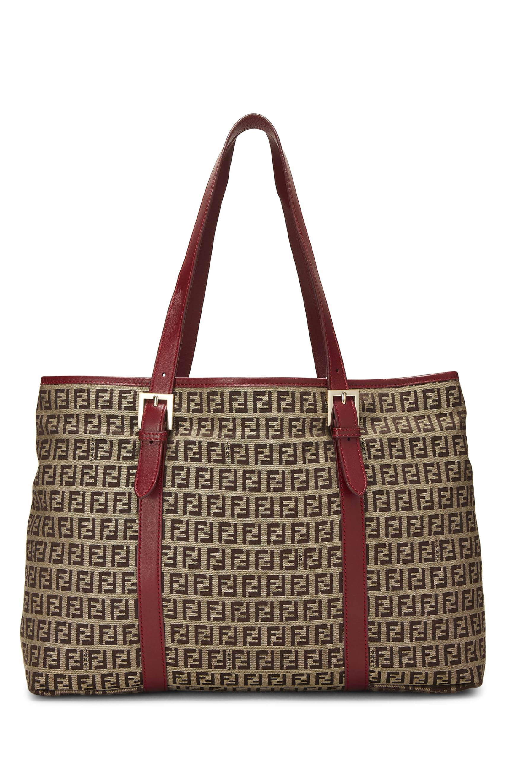 Fendi, Red Zucchino Canvas Tote, Red
