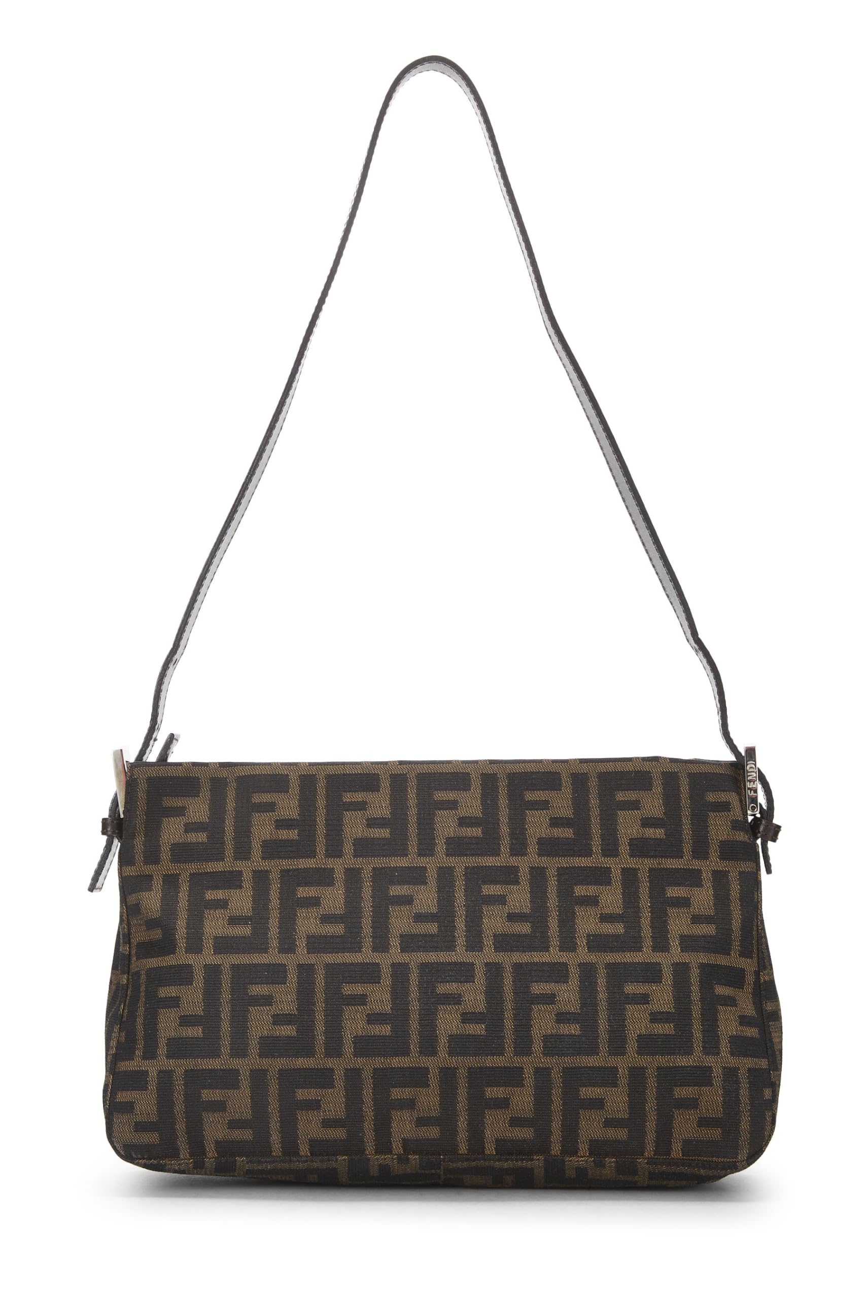 Fendi, Brown Zucca Canvas Shoulder Bag, Brown