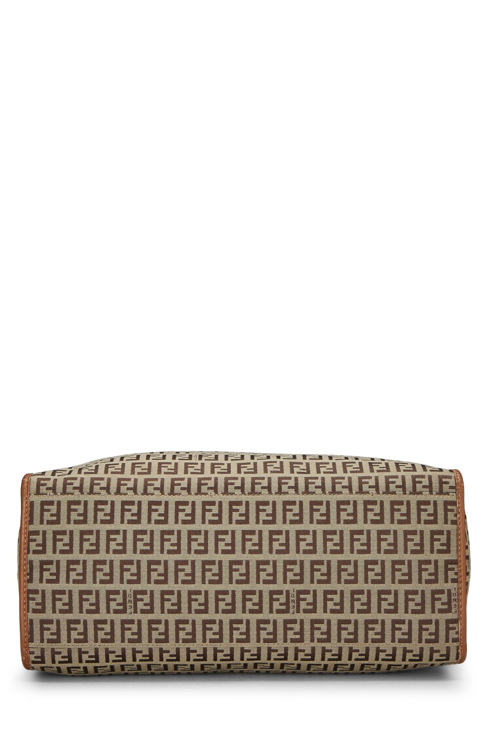 Fendi, Brown Zucchino Canvas Tote Medium, Brown