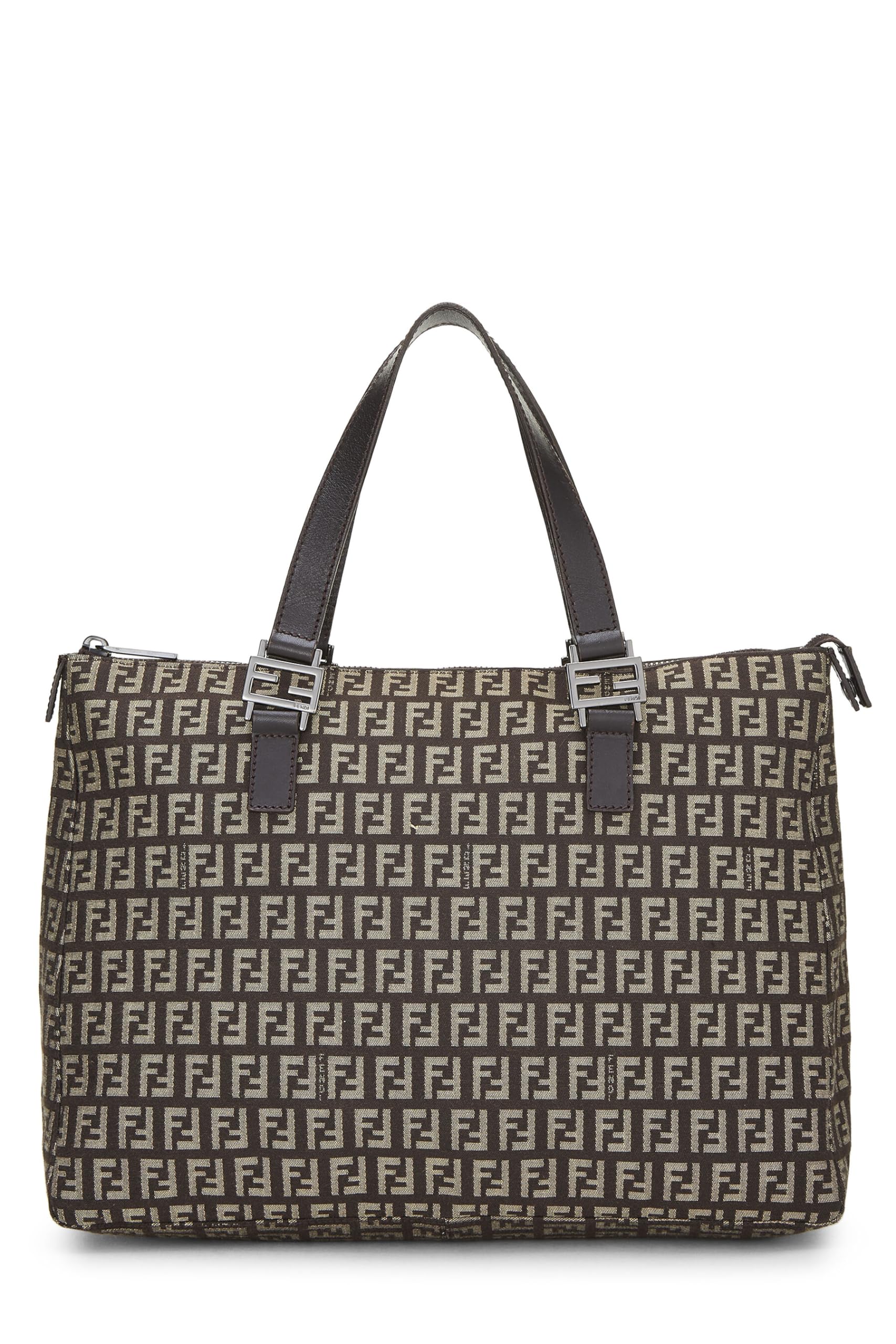 Fendi, Brown Zucchino Canvas Tote, Brown