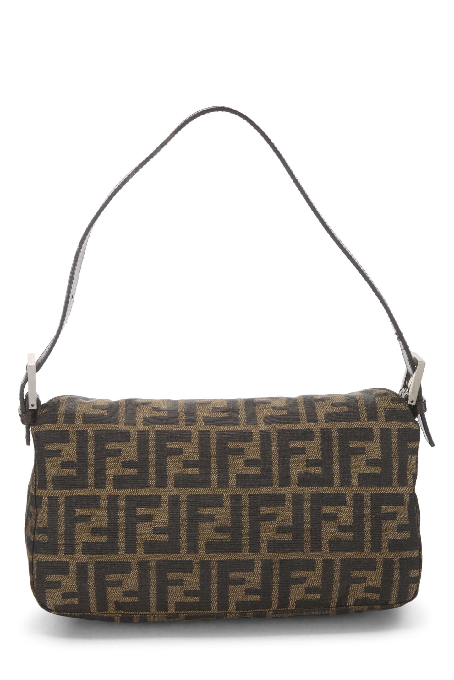Fendi, Brown Zucca Canvas Shoulder Bag, Brown