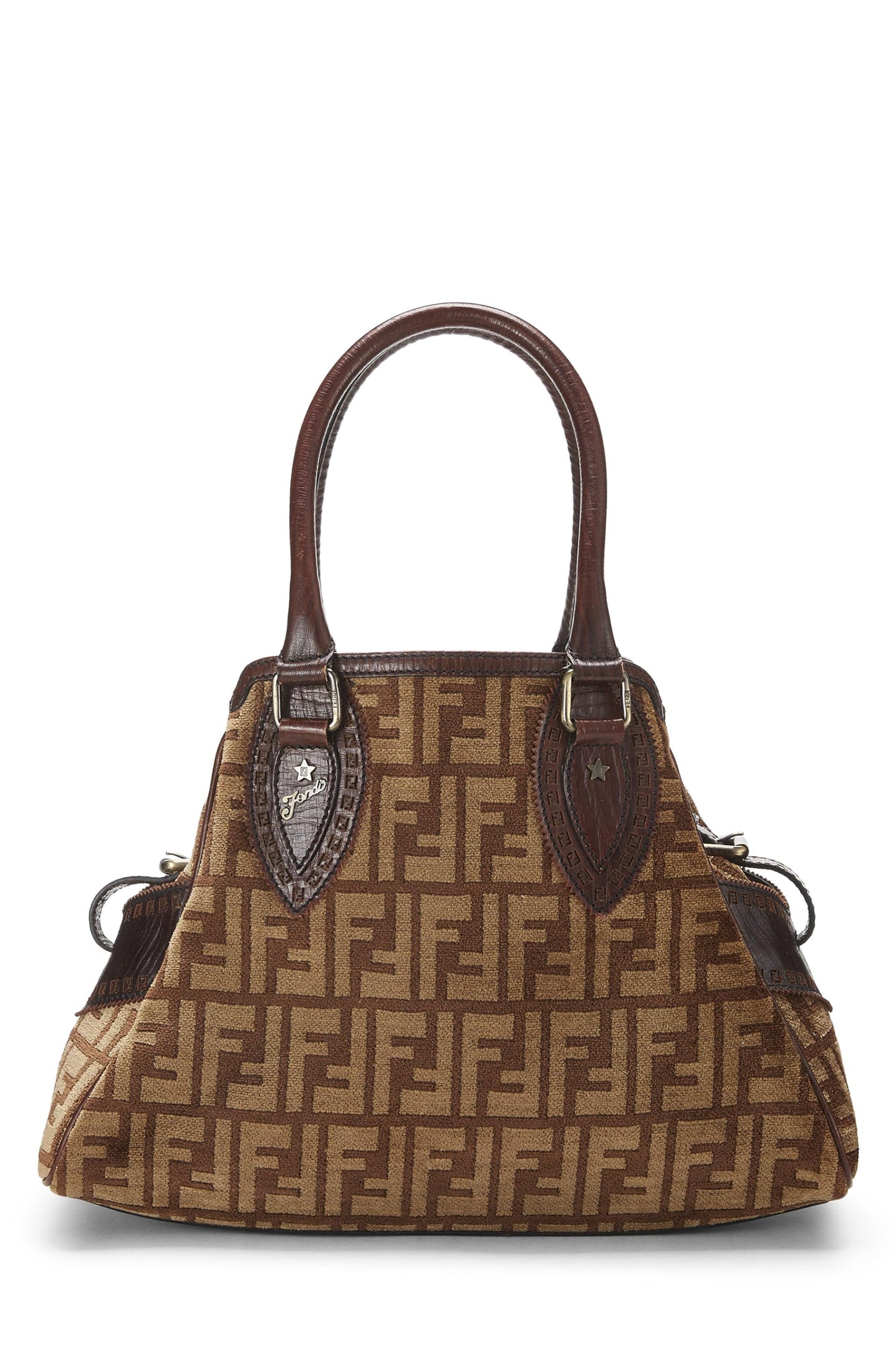 Fendi, Brown Zucca Velour Bag Du Jour Medium, Brown