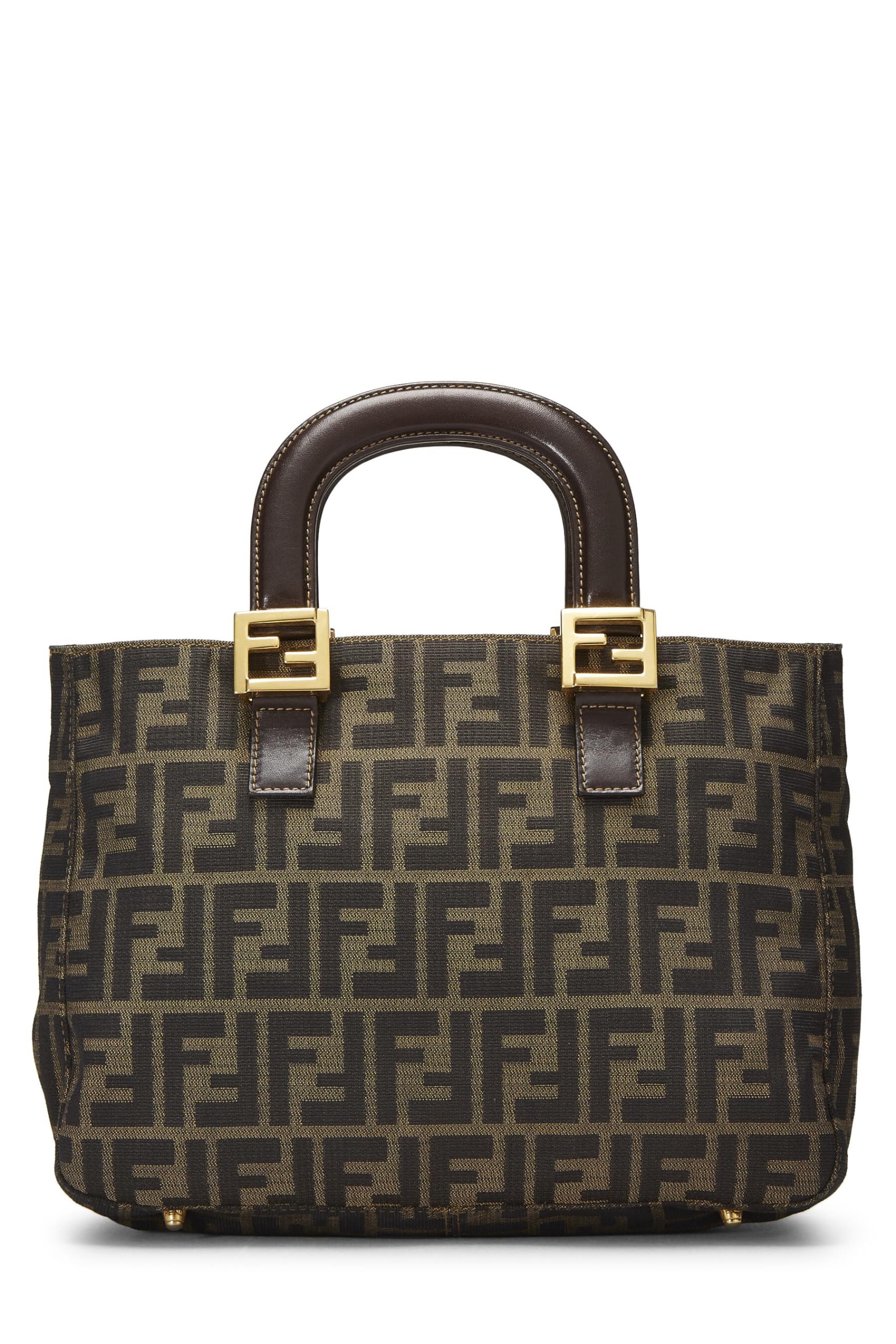 Fendi, Brown Zucca Canvas Handbag Small, Brown