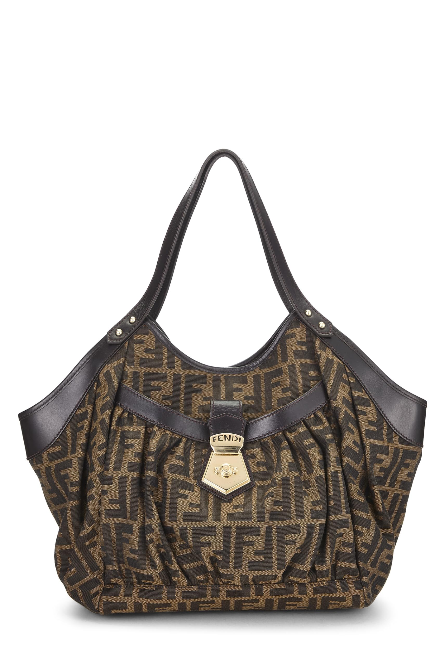 Fendi, Brown Zucca Canvas Chef Pocket Tote Large, Brown