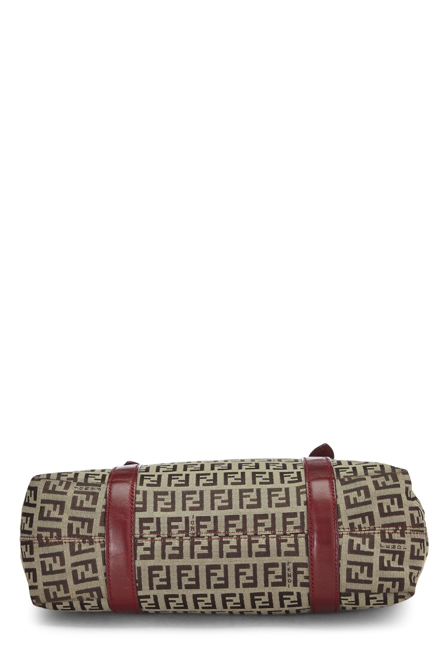 Fendi, Red Zucchino Canvas Handbag, Red