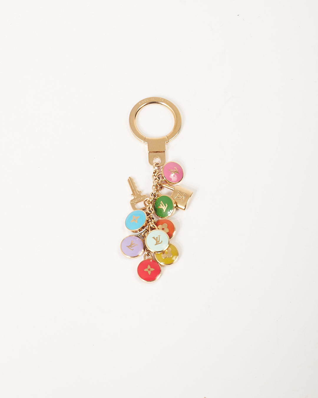 Louis Vuitton Gold Multi Pastilles Key Chain/Bag Charm