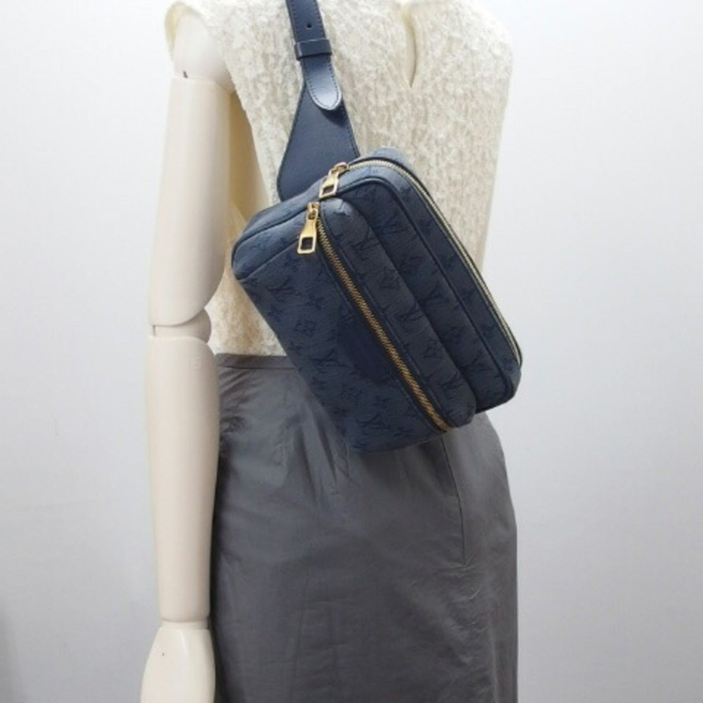 Louis Vuitton Monogram blue blue Leather Shoulder Bag