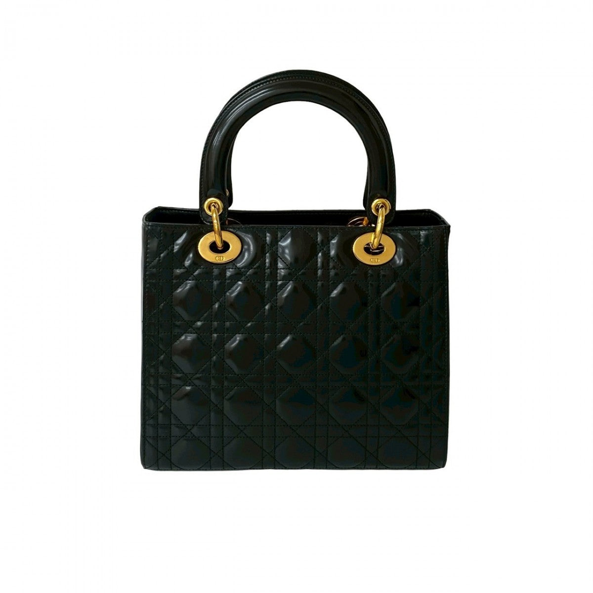 Dior Handbag Patent leather black Lady Dior
