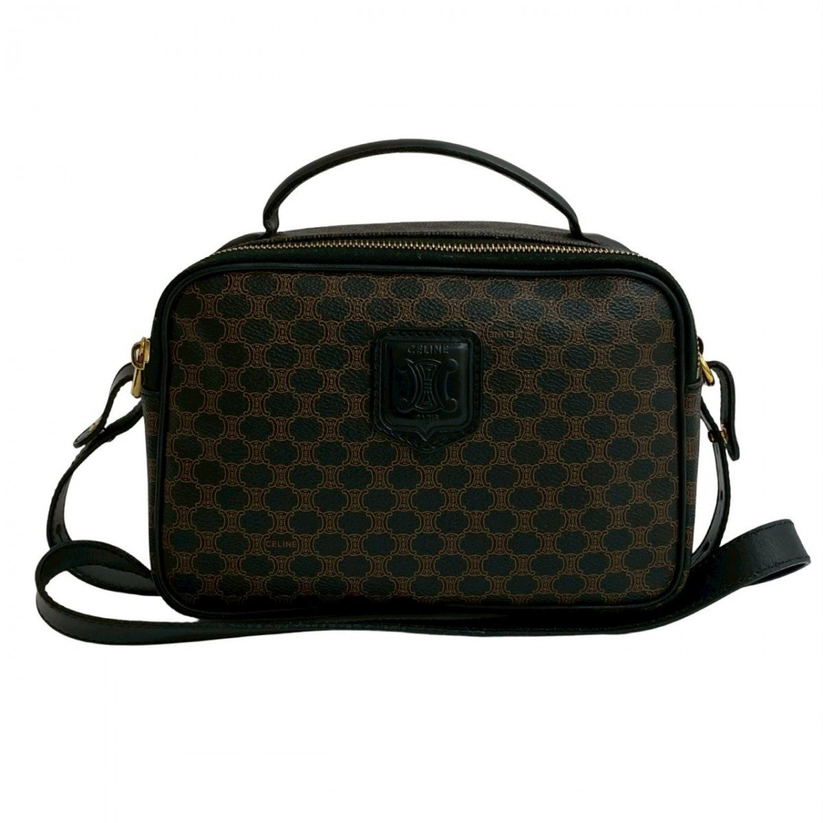 CELINE Shoulder Bag leather black