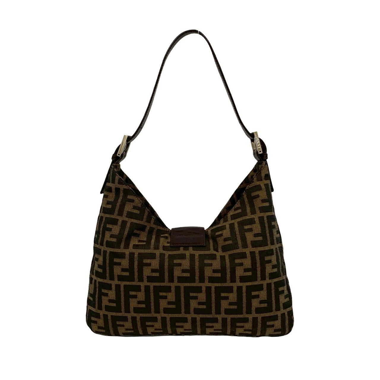 FENDI Shoulder Bag leather Brown Mamma Bucket