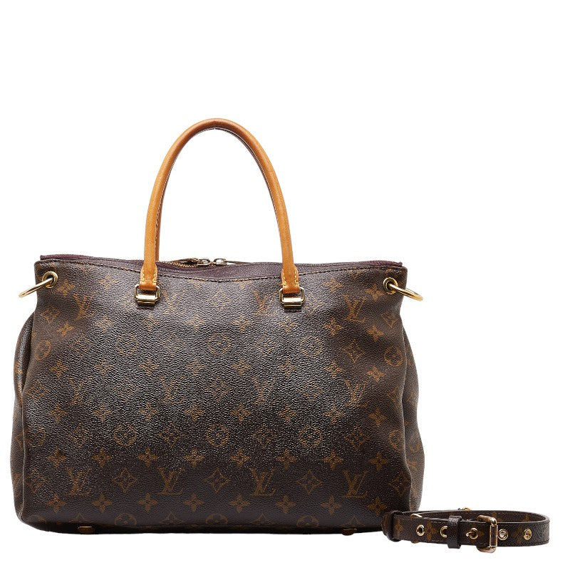 Louis Vuitton Monogram Pallas Handbag 2WAY M40906 Oral Pearl Brown PVC Leather Louis Vuitton