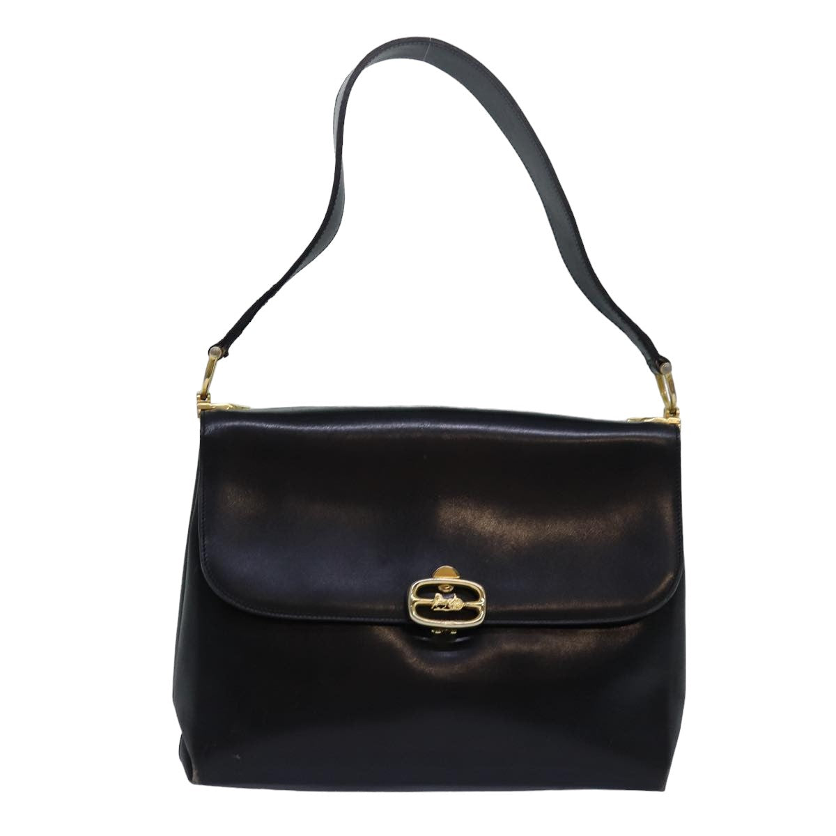 Luxury CELINE Shoulder Bag Leather Black 83339