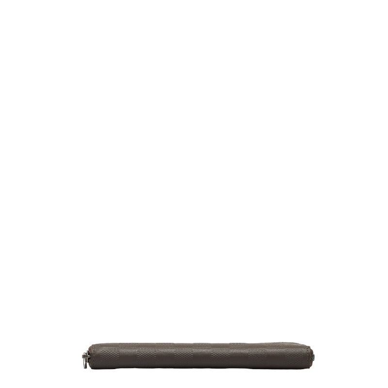 Louis Vuitton Damiere Amphini Vertical Zippie Wallet Round Long Wallet N62235 Meteor Brown Leather Men LOUIS VUITTON