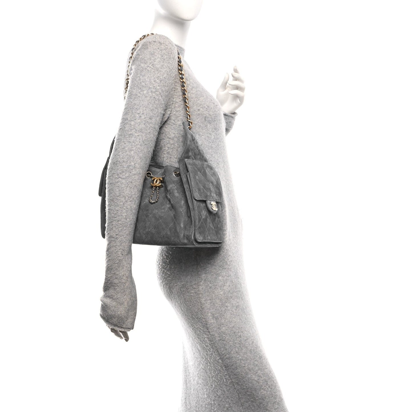 Chanel Suede Quilted Small Chanel 25 Handbag - Rovelle Bags