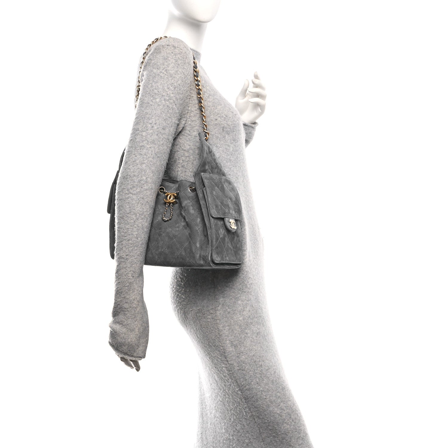 Chanel Suede Quilted Small Chanel 25 Handbag - Rovelle Bags