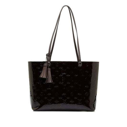 Louis Vuitton Monogram Verney Long Beach MM Tortoise Bag M90475 Amarant Pearl Patent Leather Louis Vuitton